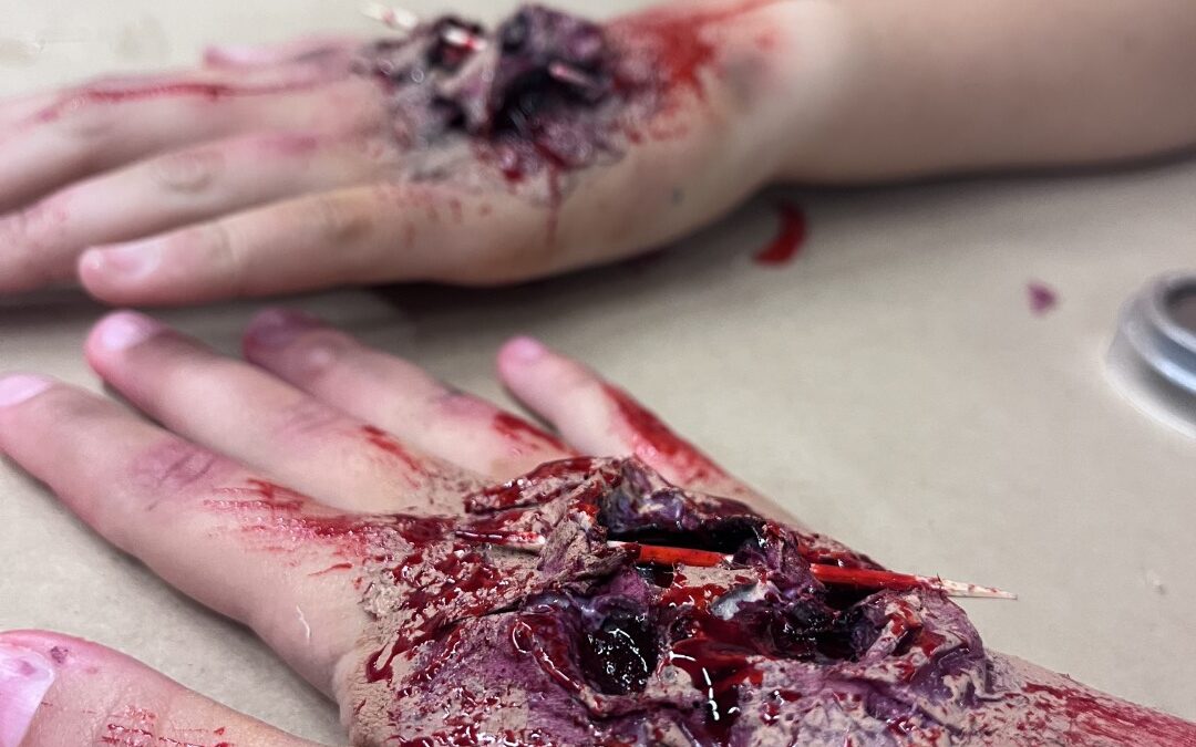 Maquillaje de Manos Zombi realista