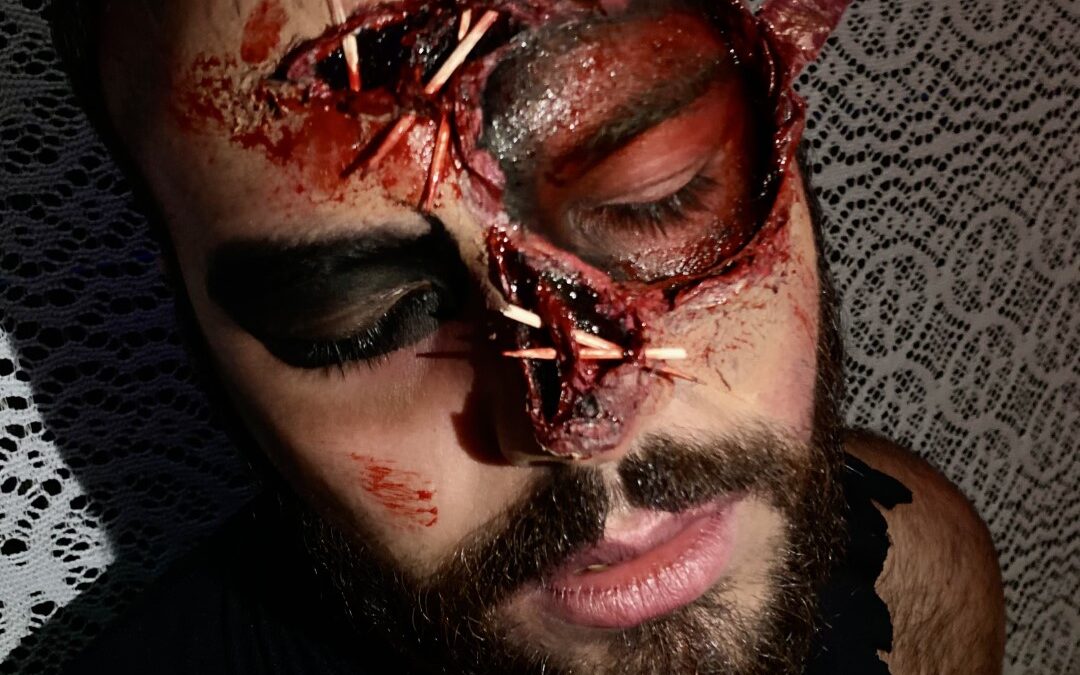 Maquillaje para cara realista heridas